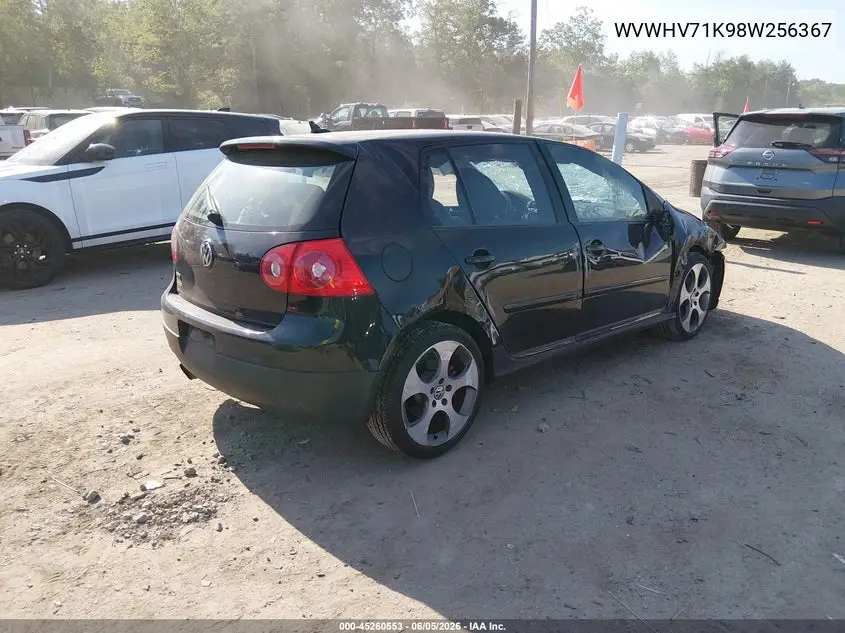 2008 Volkswagen Gti 4-Door VIN: WVWHV71K98W256367 Lot: 45260553