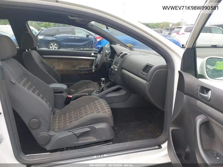 2008 Volkswagen Gti 2-Door VIN: WVWEV71K98W090581 Lot: 45392297