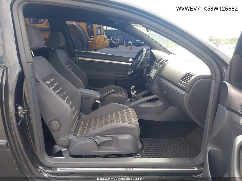 2008 Volkswagen Gti 2-Door VIN: WVWEV71K58W125682 Lot: 45401812