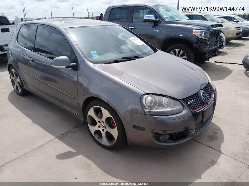 2009 Volkswagen Gti 2-Door VIN: WVWFV71K99W144774 Lot: 45313381