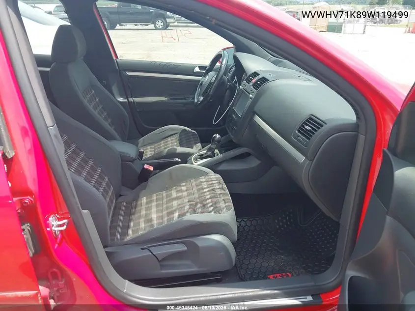 2009 Volkswagen Gti 4-Door VIN: WVWHV71K89W119499 Lot: 45345424