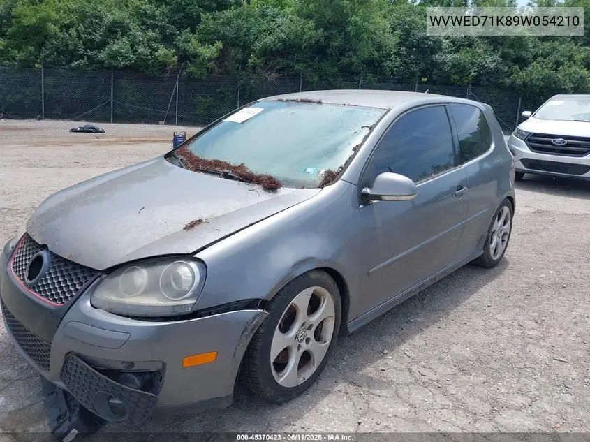2009 Volkswagen Gti 2-Door VIN: WVWED71K89W054210 Lot: 45370423