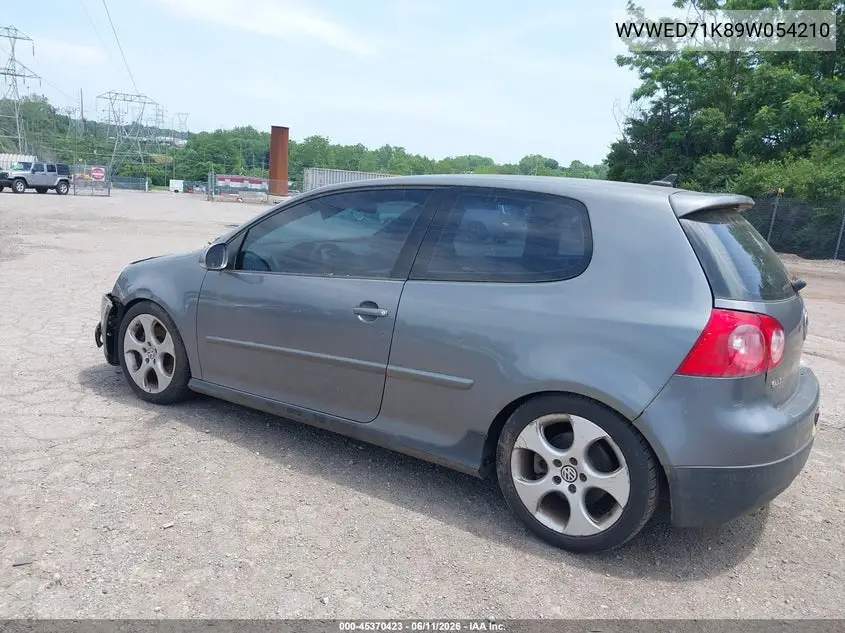 2009 Volkswagen Gti 2-Door VIN: WVWED71K89W054210 Lot: 45370423