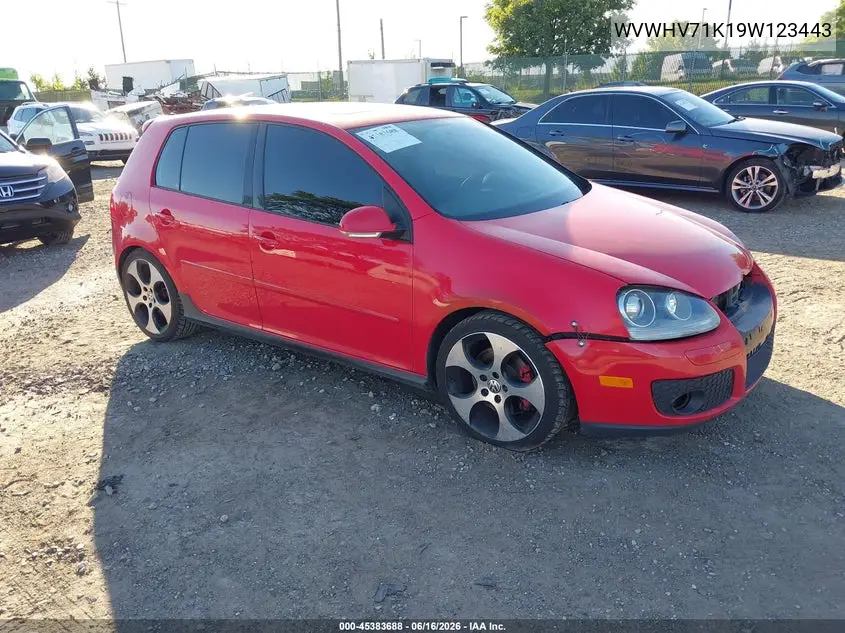 2009 Volkswagen Gti 4-Door VIN: WVWHV71K19W123443 Lot: 45383688