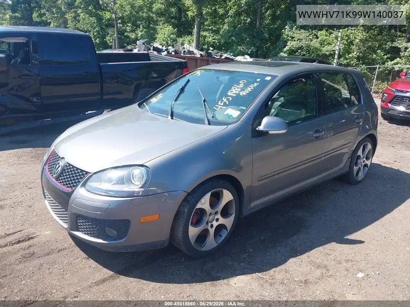 2009 Volkswagen Gti 4-Door VIN: WVWHV71K99W140037 Lot: 45518860