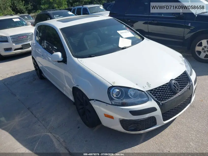 2009 Volkswagen Gti 2-Door VIN: WVWFD71K09W058658 Lot: 45578378