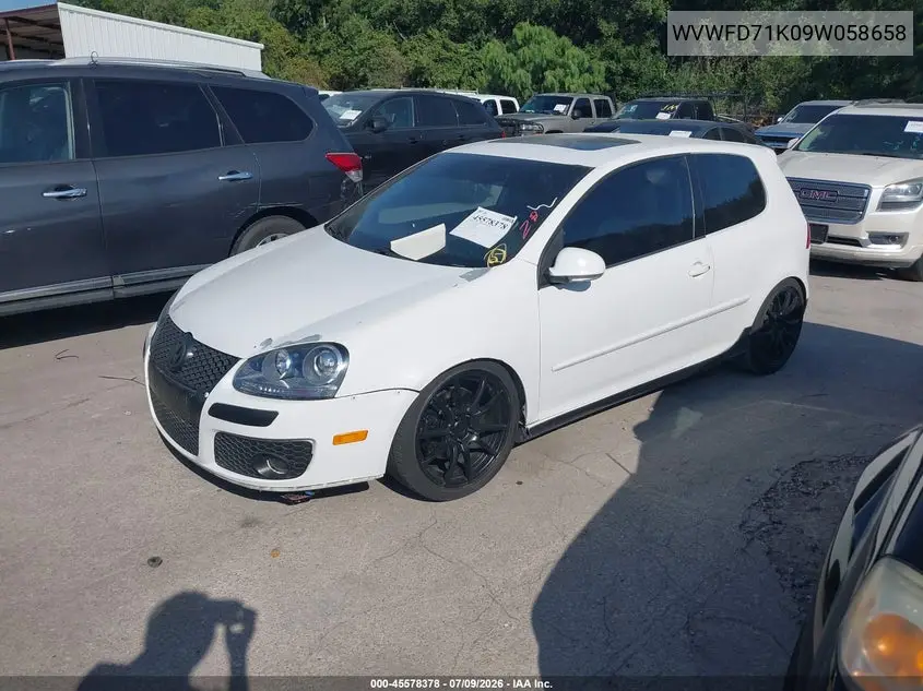 2009 Volkswagen Gti 2-Door VIN: WVWFD71K09W058658 Lot: 45578378