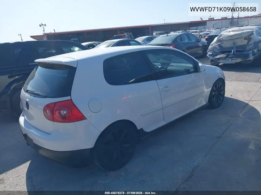 2009 Volkswagen Gti 2-Door VIN: WVWFD71K09W058658 Lot: 45578378