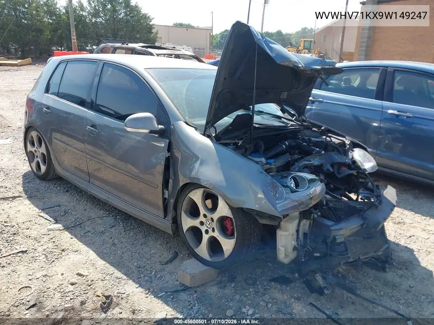 2009 Volkswagen Gti 4-Door VIN: WVWHV71KX9W149247 Lot: 45600501