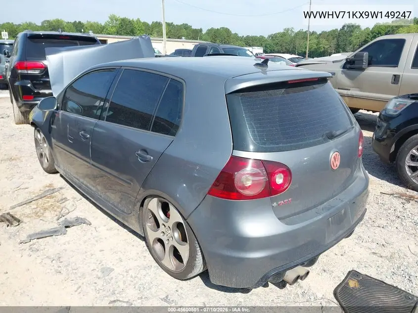 2009 Volkswagen Gti 4-Door VIN: WVWHV71KX9W149247 Lot: 45600501