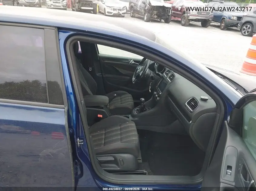 2010 Volkswagen Gti 4-Door VIN: WVWHD7AJ2AW243217 Lot: 45238037