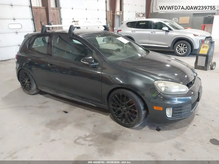 2010 Volkswagen Gti 2-Door VIN: WVWFD7AJ0AW239755 Lot: 45246763