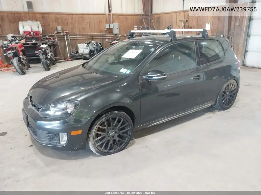 2010 Volkswagen Gti 2-Door VIN: WVWFD7AJ0AW239755 Lot: 45246763