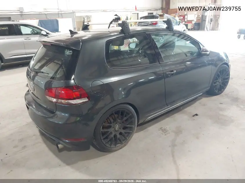 2010 Volkswagen Gti 2-Door VIN: WVWFD7AJ0AW239755 Lot: 45246763