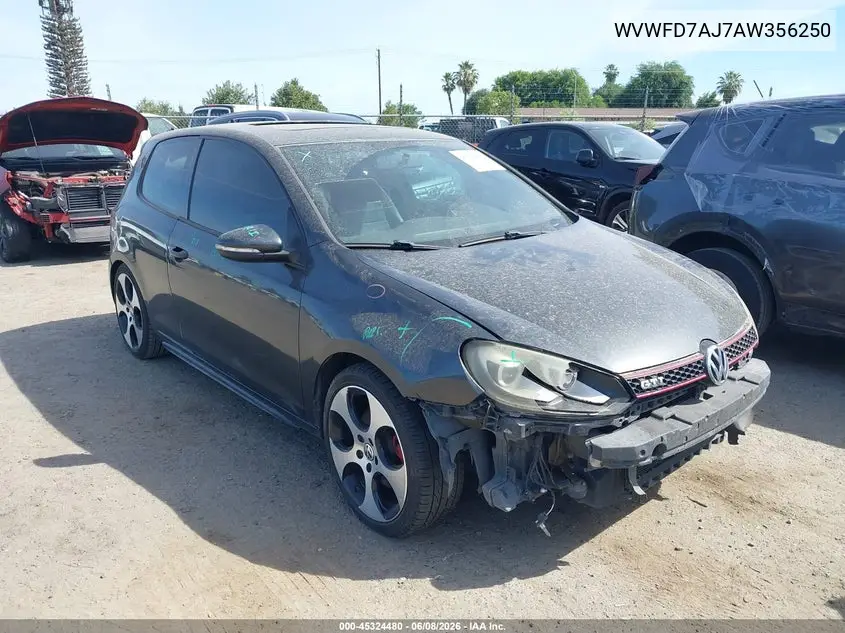 2010 Volkswagen Gti 2-Door VIN: WVWFD7AJ7AW356250 Lot: 45324480