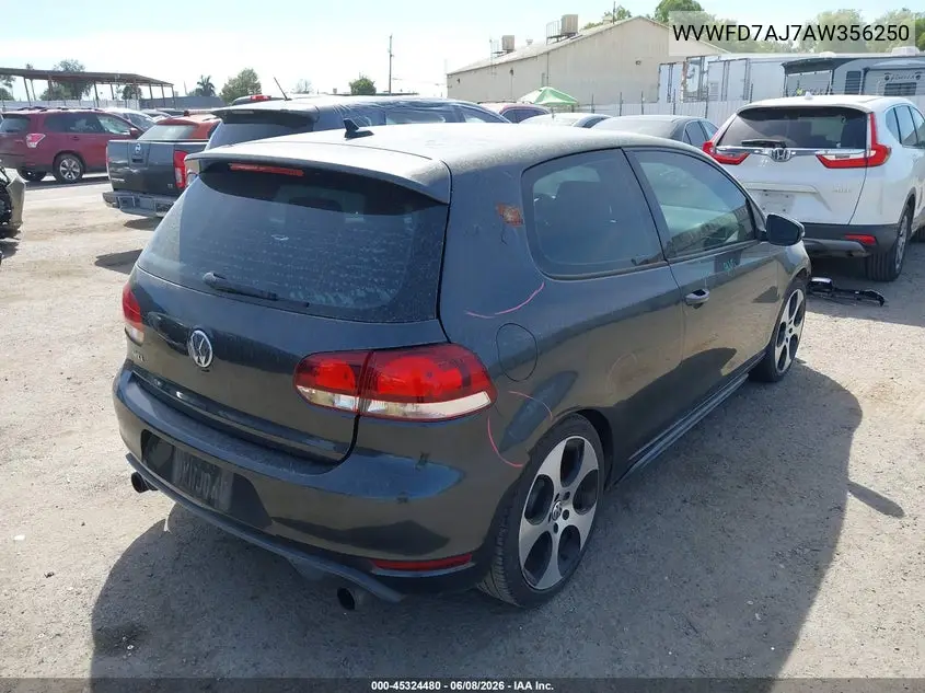 2010 Volkswagen Gti 2-Door VIN: WVWFD7AJ7AW356250 Lot: 45324480