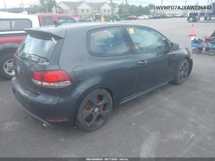 2010 Volkswagen Gti 2-Door VIN: WVWFD7AJXAW236443 Lot: 45369539