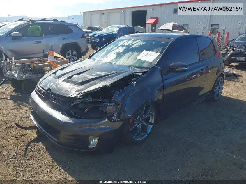 2010 Volkswagen Gti 2-Door VIN: WVWEV7AJ7AW062159 Lot: 45408599