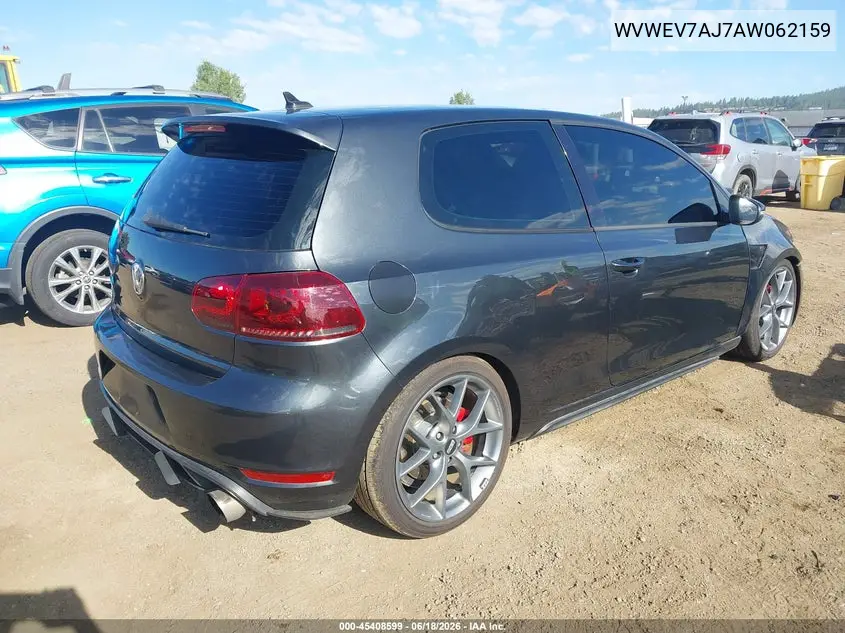 2010 Volkswagen Gti 2-Door VIN: WVWEV7AJ7AW062159 Lot: 45408599
