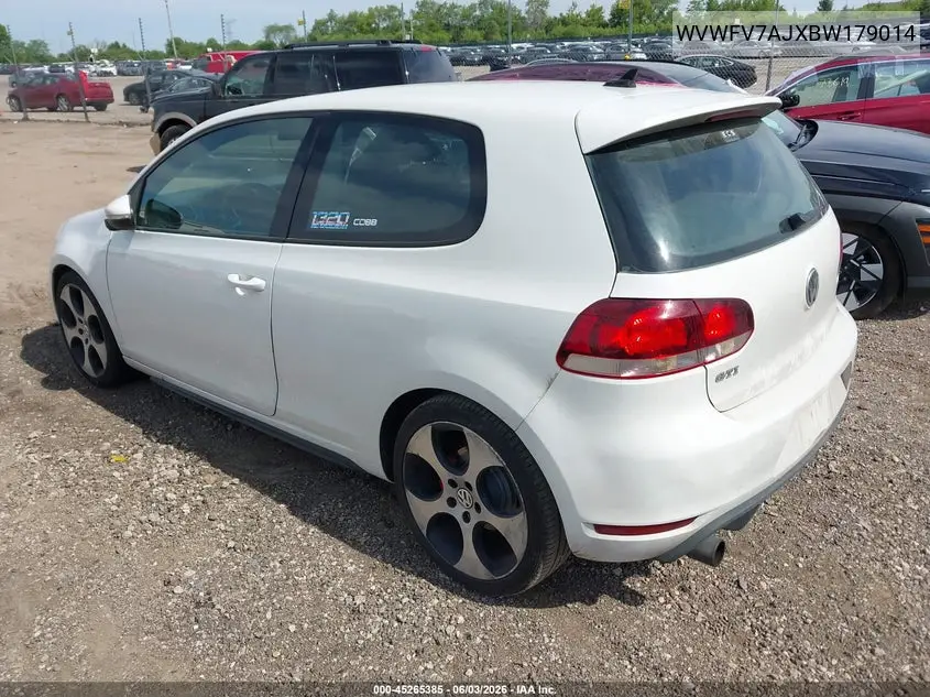 2011 Volkswagen Gti 2-Door VIN: WVWFV7AJXBW179014 Lot: 45265385