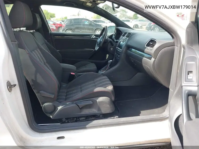2011 Volkswagen Gti 2-Door VIN: WVWFV7AJXBW179014 Lot: 45265385
