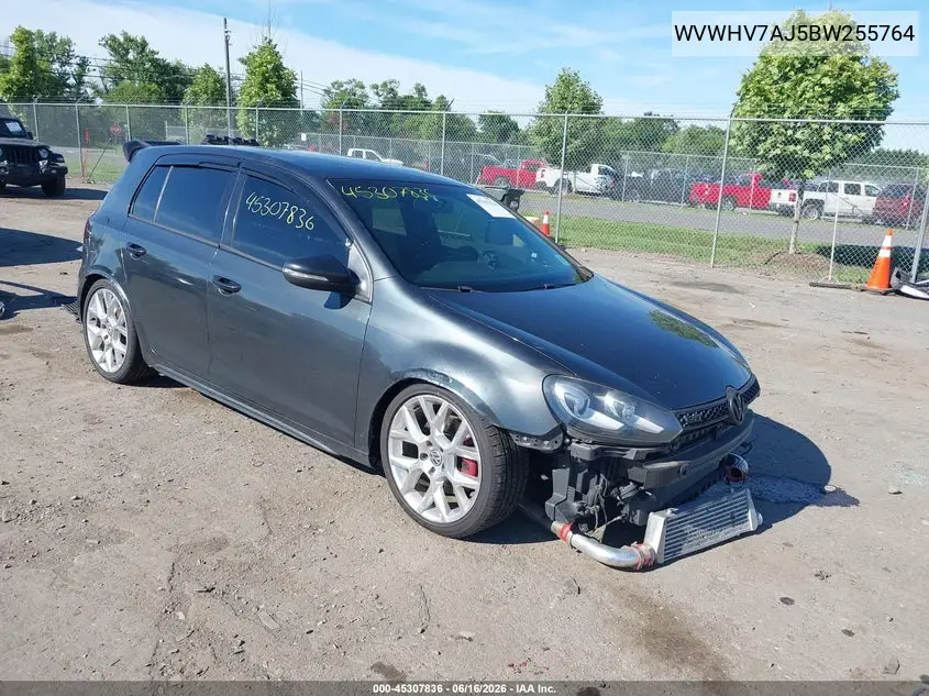 2011 Volkswagen Gti 4-Door Autobahn VIN: WVWHV7AJ5BW255764 Lot: 45307836