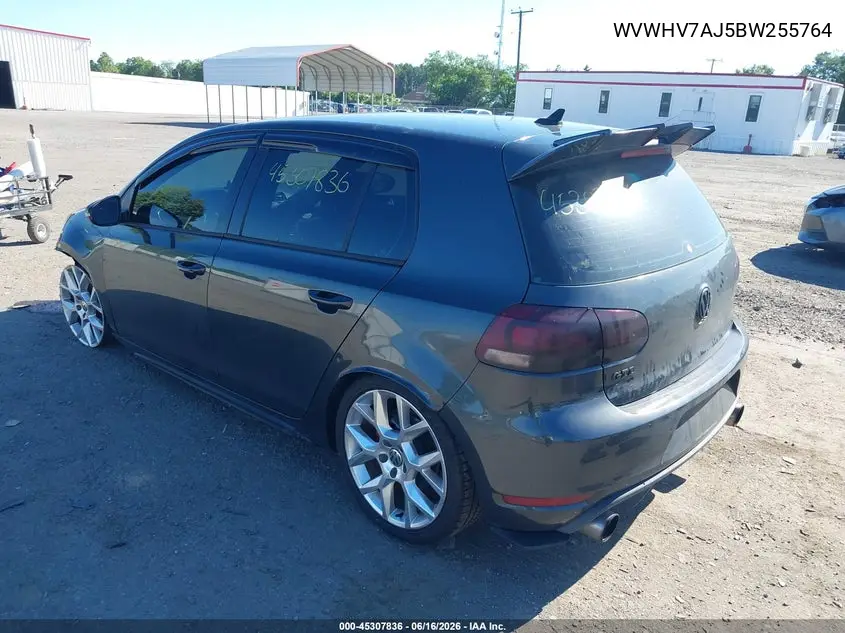2011 Volkswagen Gti 4-Door Autobahn VIN: WVWHV7AJ5BW255764 Lot: 45307836