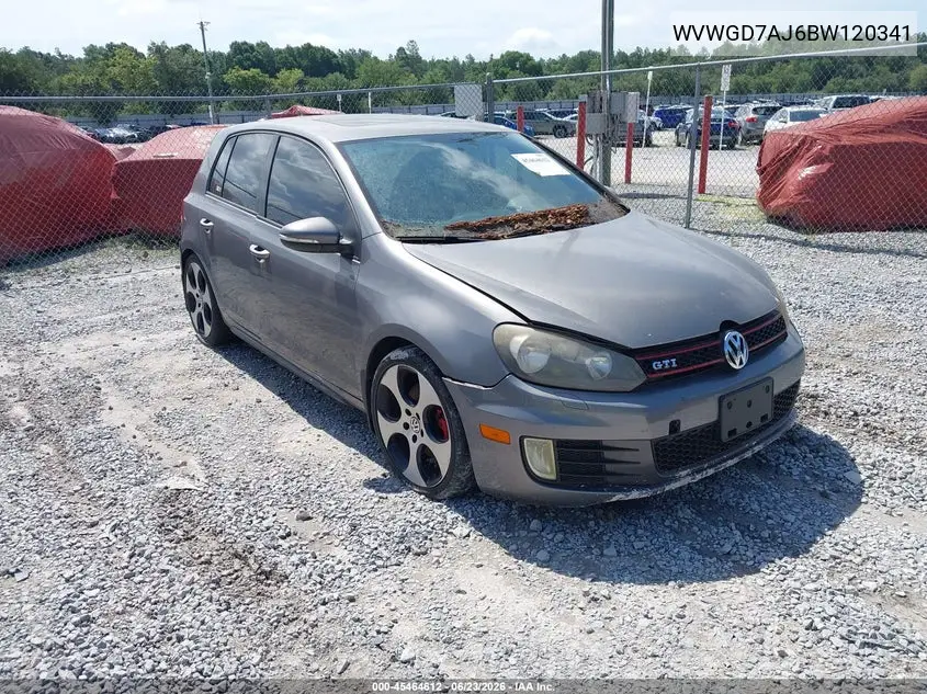 2011 Volkswagen Gti 4-Door VIN: WVWGD7AJ6BW120341 Lot: 45464612