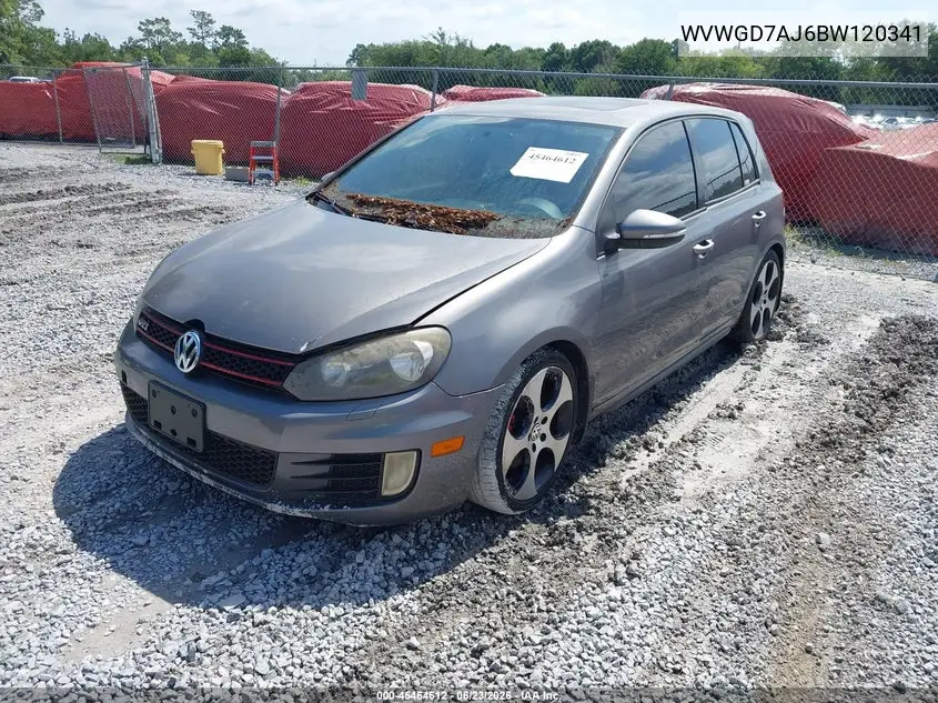 2011 Volkswagen Gti 4-Door VIN: WVWGD7AJ6BW120341 Lot: 45464612