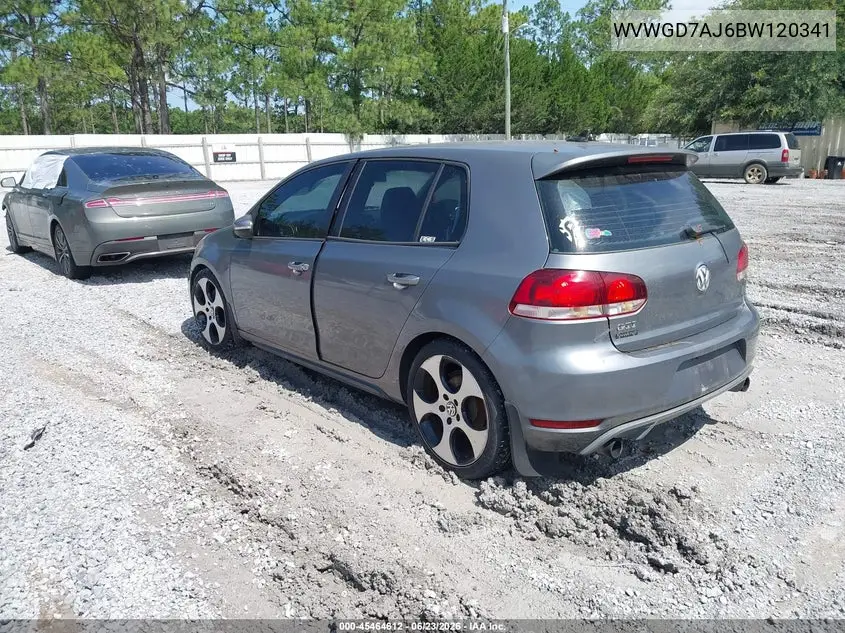 2011 Volkswagen Gti 4-Door VIN: WVWGD7AJ6BW120341 Lot: 45464612
