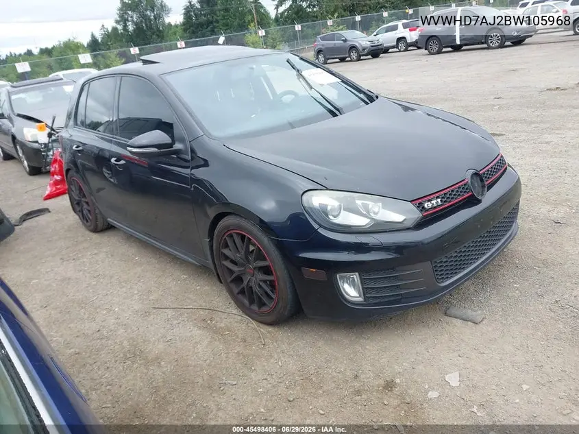 2011 Volkswagen Gti 4-Door VIN: WVWHD7AJ2BW105968 Lot: 45498406