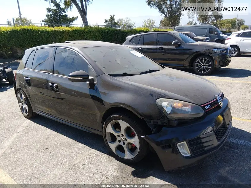 2011 Volkswagen Gti 4-Door/4-Door Autobahn VIN: WVWHV7AJ4BW012477 Lot: 45507597