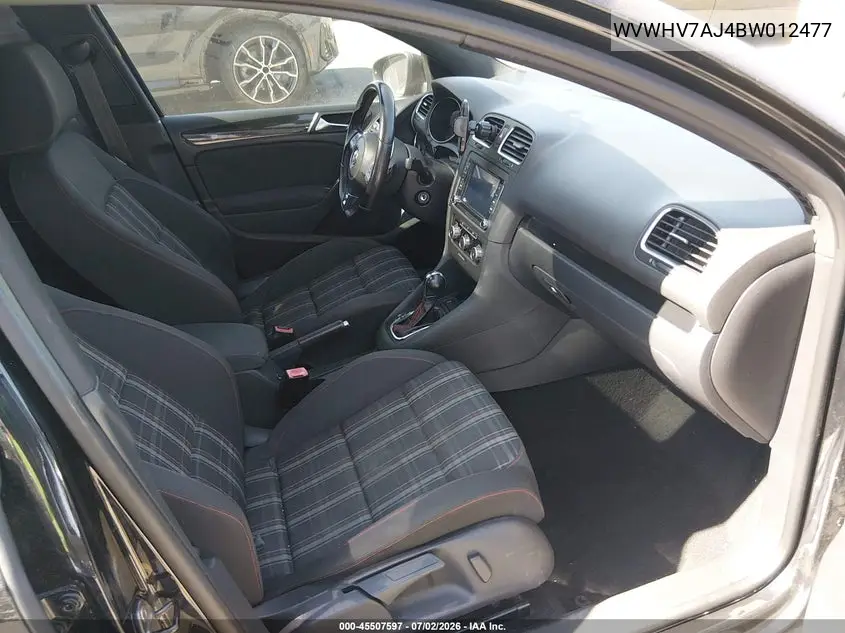 2011 Volkswagen Gti 4-Door/4-Door Autobahn VIN: WVWHV7AJ4BW012477 Lot: 45507597