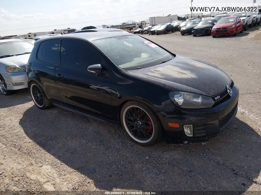 2011 Volkswagen Gti 2-Door VIN: WVWEV7AJXBW066322 Lot: 45590471