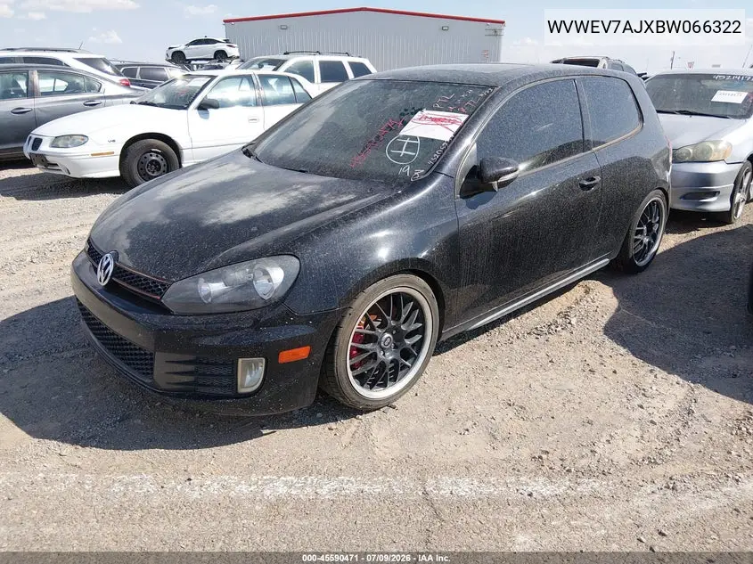 2011 Volkswagen Gti 2-Door VIN: WVWEV7AJXBW066322 Lot: 45590471