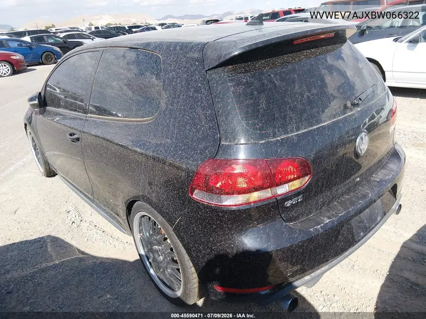 2011 Volkswagen Gti 2-Door VIN: WVWEV7AJXBW066322 Lot: 45590471