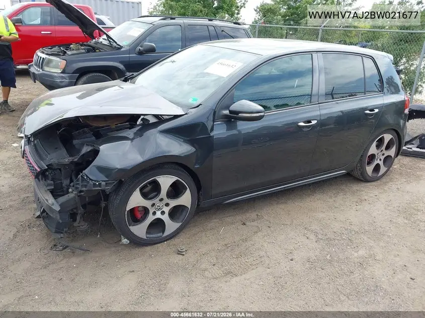 2011 Volkswagen Gti 4-Door/4-Door Autobahn VIN: WVWHV7AJ2BW021677 Lot: 45661632