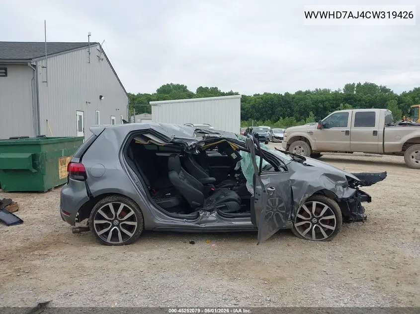 2012 Volkswagen Gti 4-Door Autobahn VIN: WVWHD7AJ4CW319426 Lot: 45252079