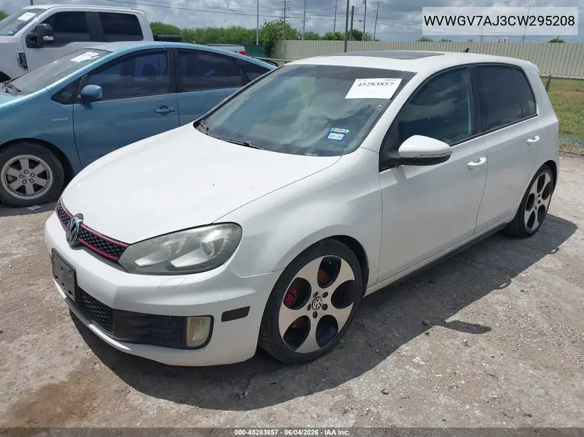 2012 Volkswagen Gti 4-Door VIN: WVWGV7AJ3CW295208 Lot: 45283857