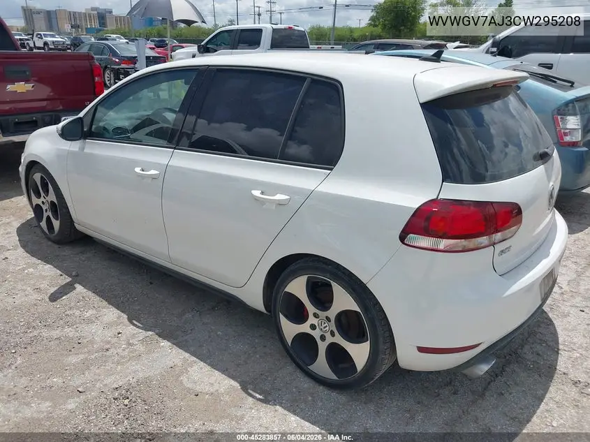 2012 Volkswagen Gti 4-Door VIN: WVWGV7AJ3CW295208 Lot: 45283857