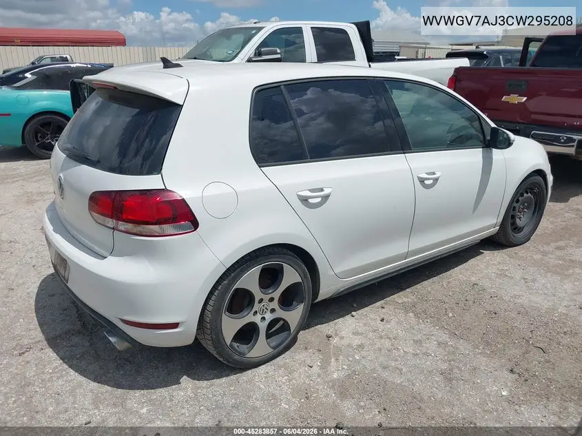 2012 Volkswagen Gti 4-Door VIN: WVWGV7AJ3CW295208 Lot: 45283857