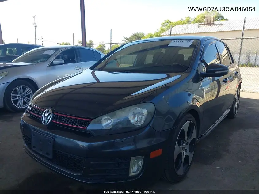 2012 Volkswagen Gti 4-Door VIN: WVWGD7AJ3CW046054 Lot: 45351223