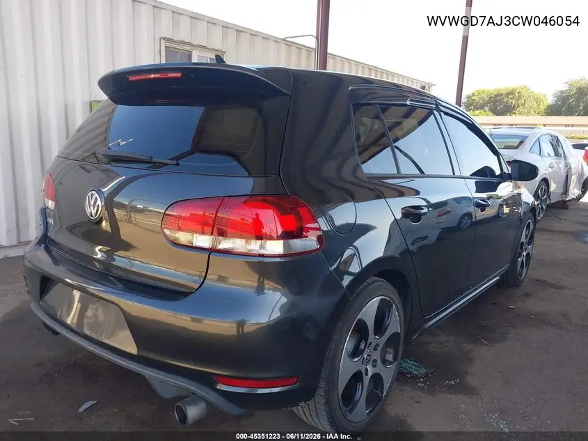 2012 Volkswagen Gti 4-Door VIN: WVWGD7AJ3CW046054 Lot: 45351223