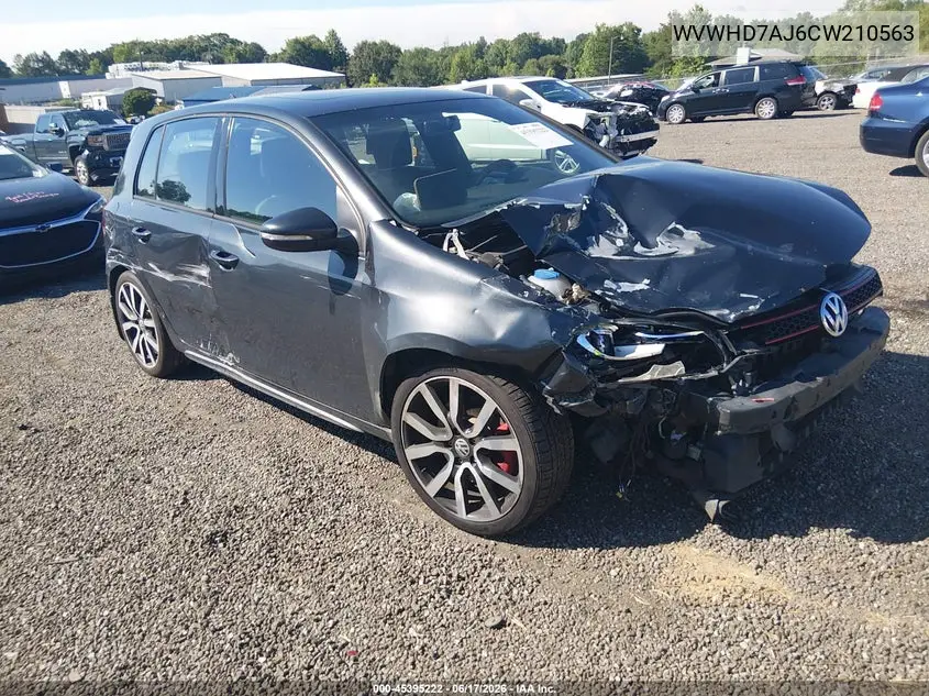 2012 Volkswagen Gti 4-Door Autobahn VIN: WVWHD7AJ6CW210563 Lot: 45395222