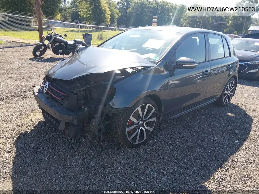 2012 Volkswagen Gti 4-Door Autobahn VIN: WVWHD7AJ6CW210563 Lot: 45395222