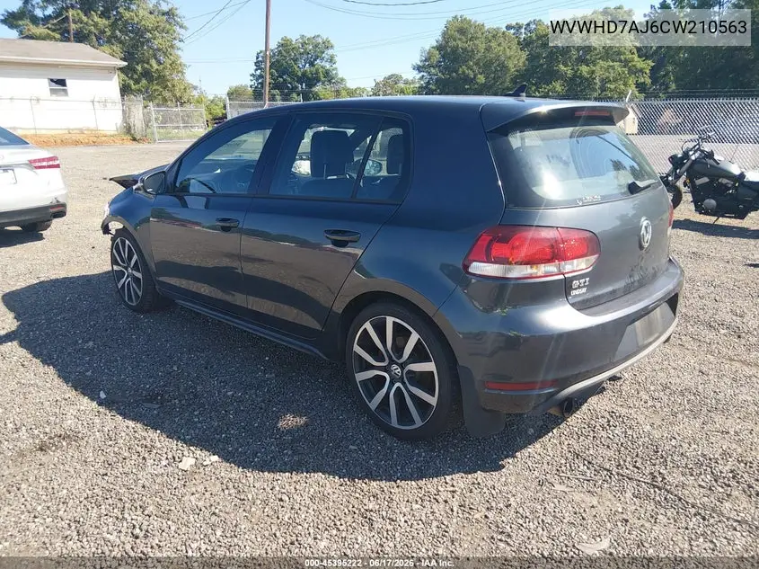 2012 Volkswagen Gti 4-Door Autobahn VIN: WVWHD7AJ6CW210563 Lot: 45395222