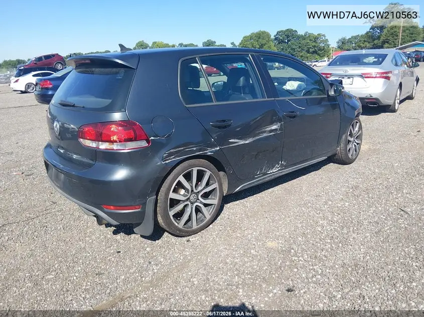 2012 Volkswagen Gti 4-Door Autobahn VIN: WVWHD7AJ6CW210563 Lot: 45395222