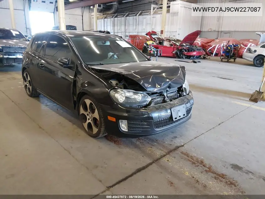 2012 Volkswagen Gti 2-Door VIN: WVWFD7AJ9CW227087 Lot: 45427872