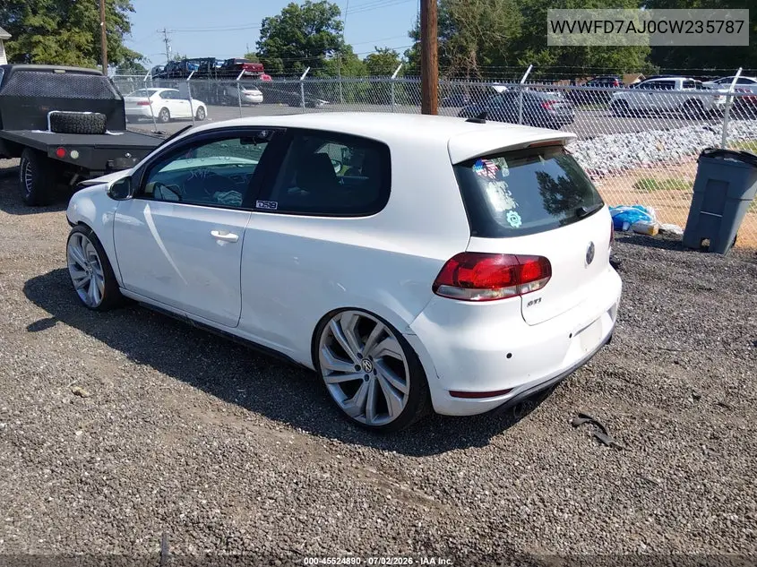 2012 Volkswagen Gti 2-Door VIN: WVWFD7AJ0CW235787 Lot: 45524890