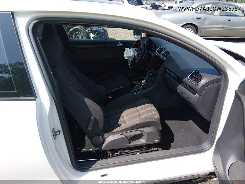 2012 Volkswagen Gti 2-Door VIN: WVWFD7AJ0CW235787 Lot: 45524890